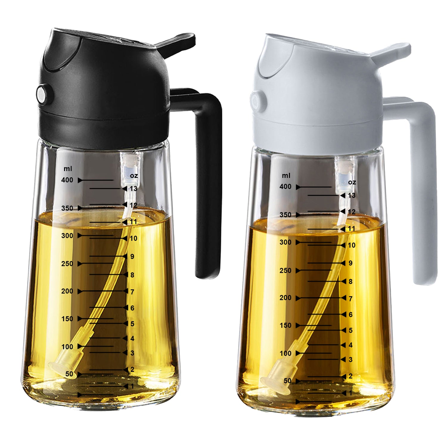 TrendPlain 16oz Olive Oil Sprayer – Glass Bottle with Spray & Pour Modes