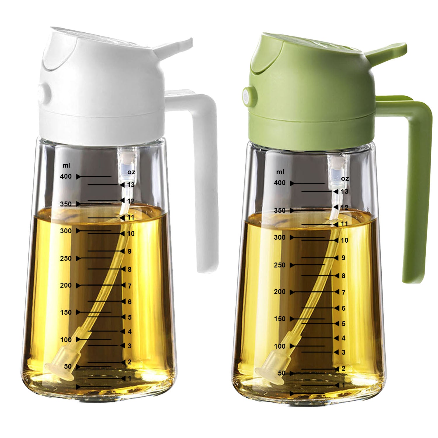 TrendPlain 16oz Olive Oil Sprayer – Glass Bottle with Spray & Pour Modes