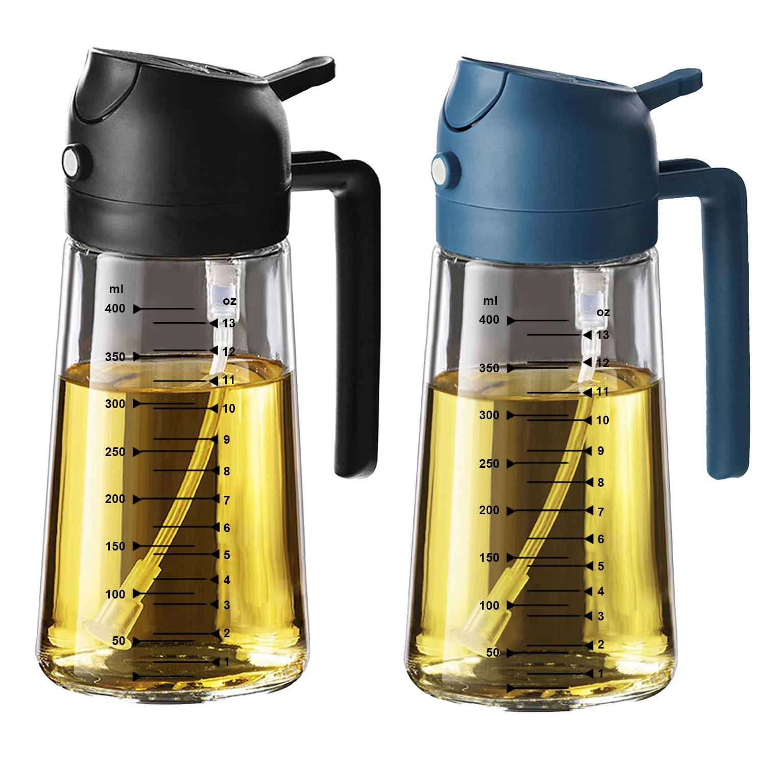 TrendPlain 16oz Olive Oil Sprayer – Glass Bottle with Spray & Pour Modes