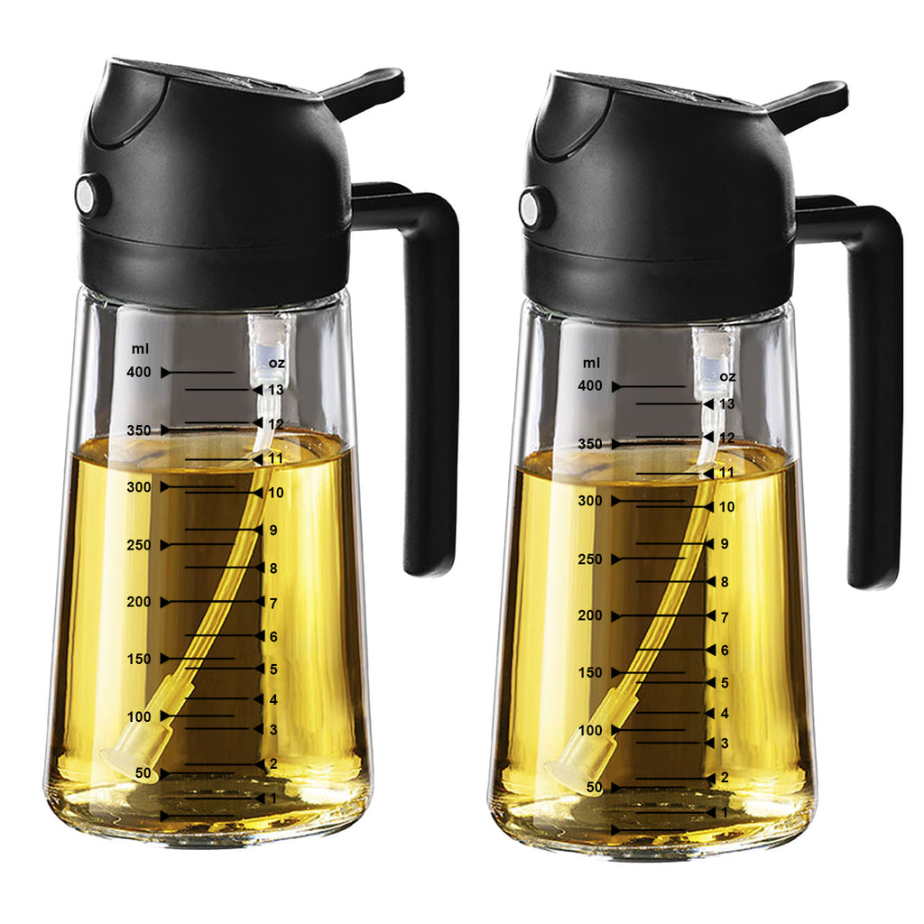 TrendPlain 16oz Olive Oil Sprayer – Glass Bottle with Spray & Pour Modes
